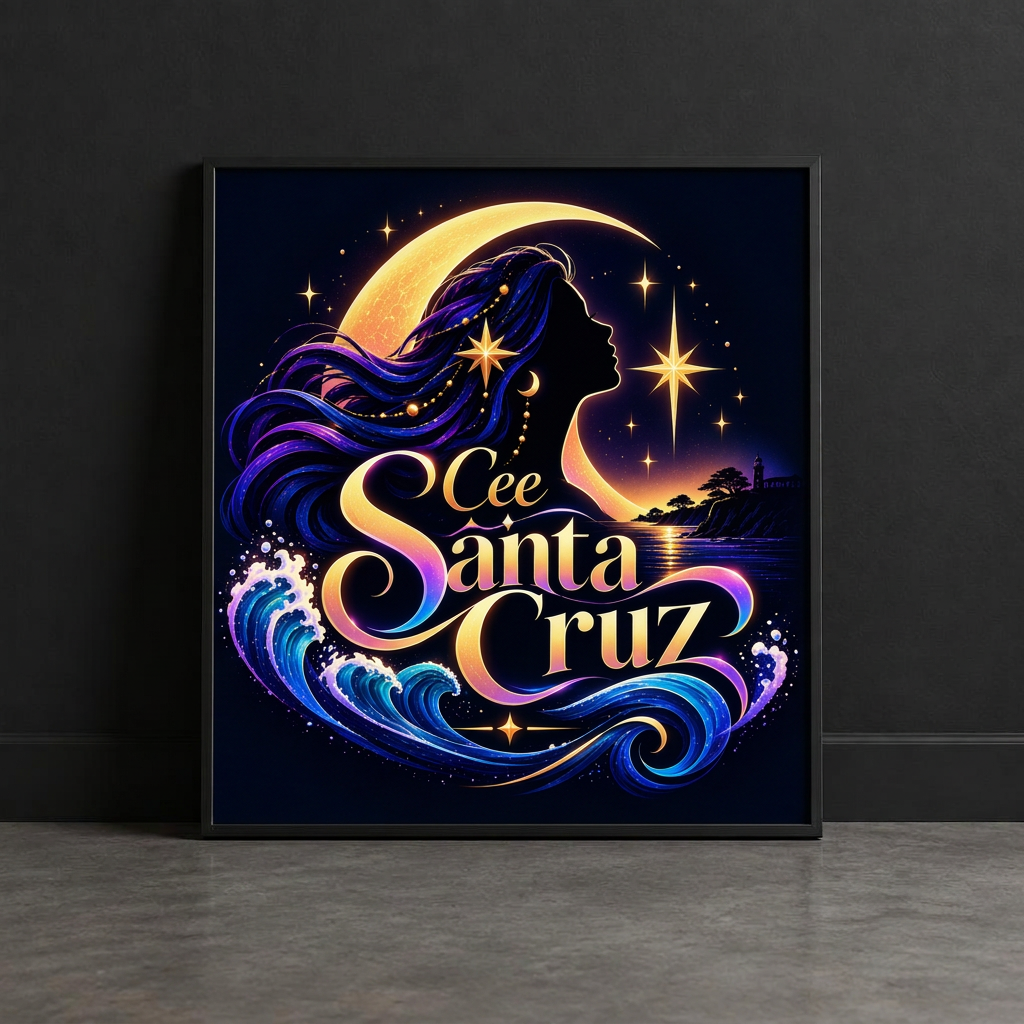 Moonlit Coast Art Print