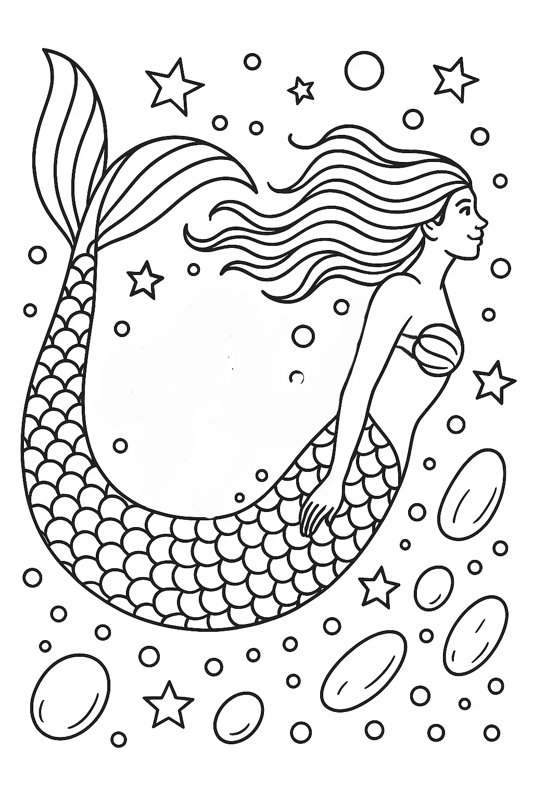 Star Tide Coloring Page artwork